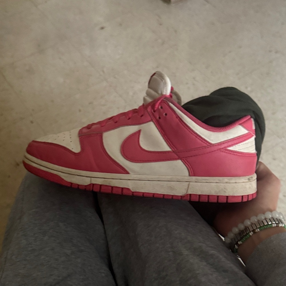 Nike Low-Top Dunk Sneaker - Pink & White Womens 10 mens 8.5